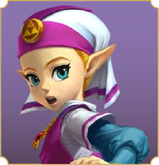 Ilustración de Zelda niña de Ocarina of Time